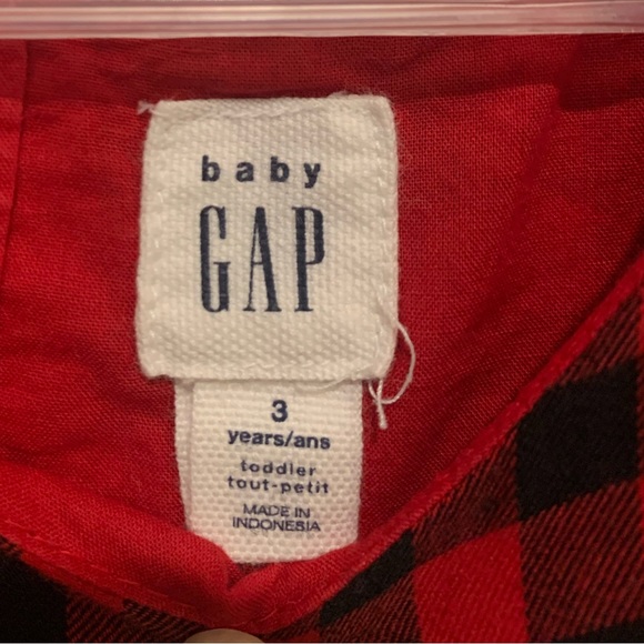 Gap black and red checkered long sleeve dress. Size 3. - Picture 3 of 4